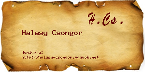 Halasy Csongor névjegykártya