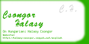 csongor halasy business card